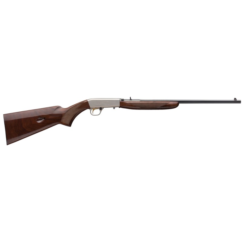 Browning 021023102 SA22  22 LR 111 19.375 Polished Blued 19.30 Octagon Barrel Satin Nickel Receiver Gloss Black Walnut Wood Stoc