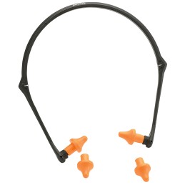 Browning 12686 Banded Earplugs  Plastic 22 dB Folding BlackOrange