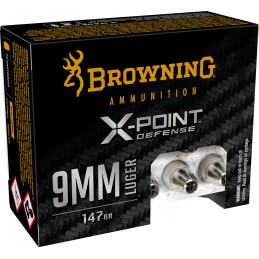 Browning Ammo B191700092 XPoint  9mm 147 gr 20 Per Box 10 Case