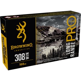 Browning Ammo B192503081 Long Range Pro  308 Win 168 gr Sierra MatchKing BTPT 20 Per Box 10 Case