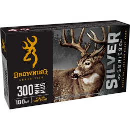 Browning Ammo B192603001  Silver 300 Win Mag 180 gr 20 Per Box 10 Case