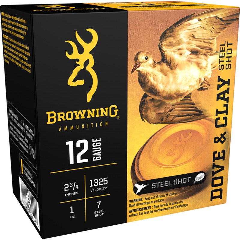 Browning Ammo B193831227 Dove  Clay  12 Gauge 2.75 1 oz 7 Shot 25 Per Box 10 Case