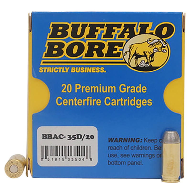 Buffalo Bore Ammunition 35D20 Personal Defense Strictly Business 460 Rowland 255 gr Hard Cast Flat Nose 20 Per Box 12 Case