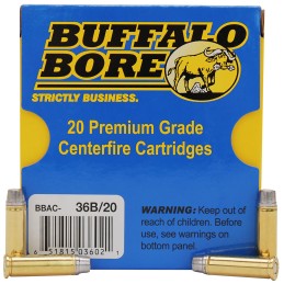 Buffalo Bore Ammunition 36B20 Heavy Strictly Business 32 HR Mag P 130 gr Hard Cast 20 Per Box 12 Case