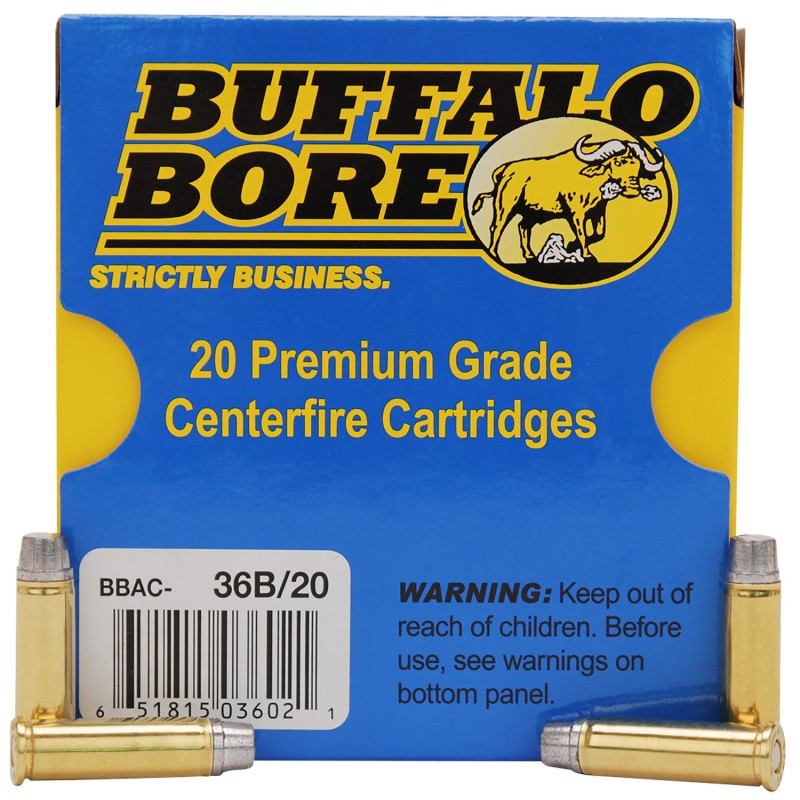 Buffalo Bore Ammunition 36B20 Heavy Strictly Business 32 HR Mag P 130 gr Hard Cast 20 Per Box 12 Case