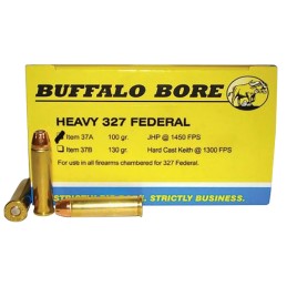 Buffalo Bore Ammunition 37A20 Heavy Strictly Business 327 Federal Mag 100 gr Jacket Hollow Point 20 Per Box 12 Case