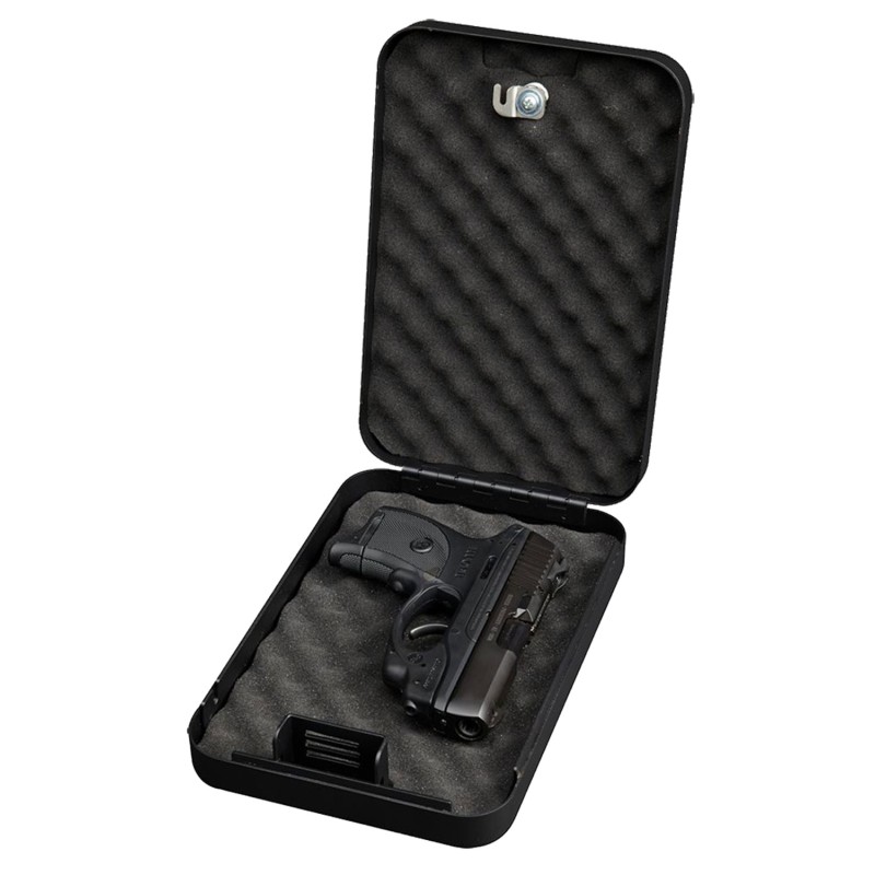 Bulldog BD1121 Personal Vault  Key Entry Black Powder Coat Steel Holds 1 Handgun 9.50 L x 6.50 W x 2 D