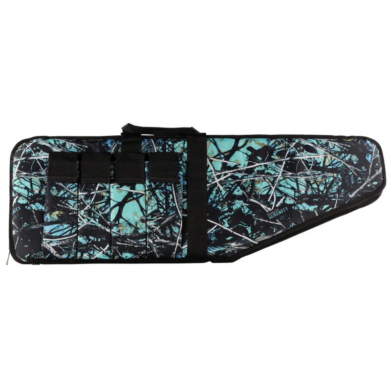 Bulldog SRN1038 Extreme Tactical Rifle Case made of WaterResistant Nylon with Muddy Girl Serenity Camo Black Trim Tricot Lining 