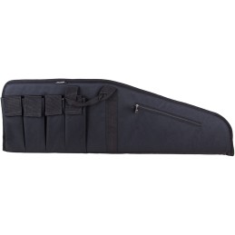 Bulldog BD421 Extreme Tactical Rifle Case made of WaterResistant Nylon with Black Finish Tricot Lining 4 External Velcro Magazin