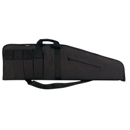 Bulldog BD423 Extreme Tactical Rifle Case made of WaterResistant Nylon with Black Finish Tricot Lining 4 External Velcro Magazin