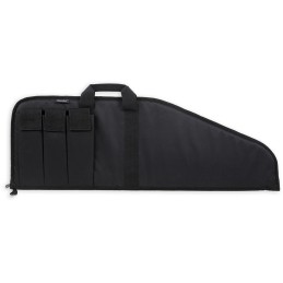 Bulldog BD49943 Pit Bull Rifle Case made of WaterResistant Nylon with Black Finish Tricot Lining 3 Velcro Magazine Pouches  Soft