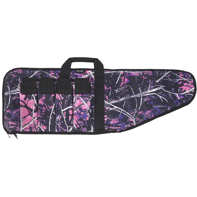 Bulldog MDG1038 Extreme Tactical Rifle Case made of WaterResistant Nylon with Muddy Girl Camo Finish Black Trim Tricot Lining 4 