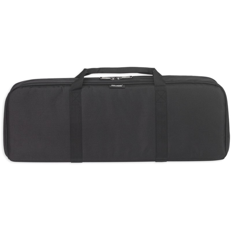 Bulldog BD476 Ultra Compact Discreet Sporting Rifle Case made of Nylon with Black Finish Padded Divider 2 Internal Mag Pouches  