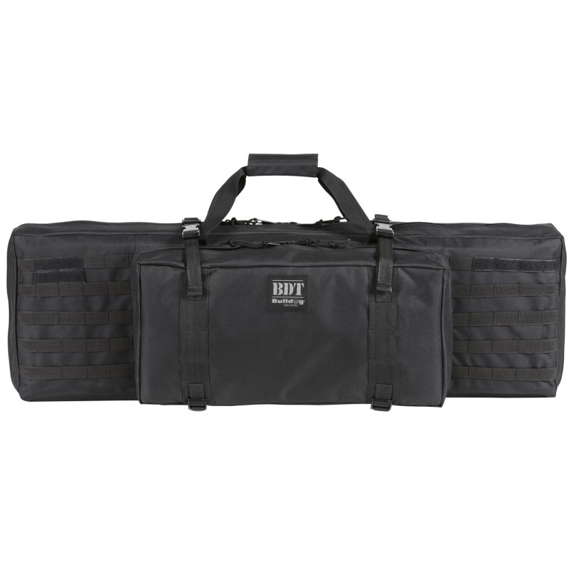 Bulldog BDT3038B BDT Tactical Rifle Case made of Nylon with Black Finish Zippered Accessory Pocket Padded Strap  MOLLE Compatibl