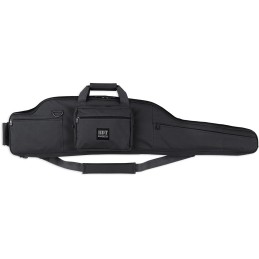 Bulldog BDT8054B BDT Tactical Long Range Rifle Case made of WaterResistant 600D Polyester with Black Finish Quilted Lining 3 Ext