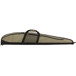 Bulldog BD226 Plus Shotgun Case made of WaterResistant Nylon with Khaki Finish  Black Trim Padding 3 Exterior Pockets  Full Leng