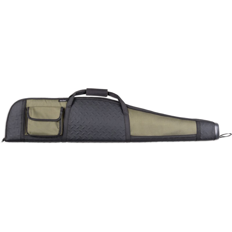 Bulldog BD310 Armor Rifle Case 48 Black with Green Panels WaterResistant Nylon