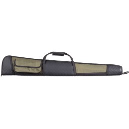 Bulldog BD315 Armor Shotgun Case made of WaterResistant Nylon with Black Finish  Green Panels Padding Velcro Exterior Pocket  Sh