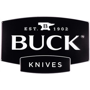 Buck Logo Tin Tacker Sign