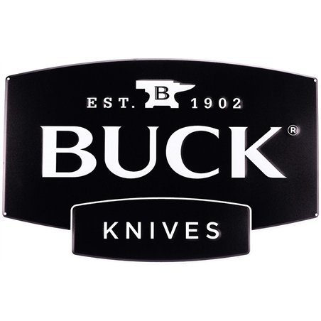 Buck Logo Tin Tacker Sign