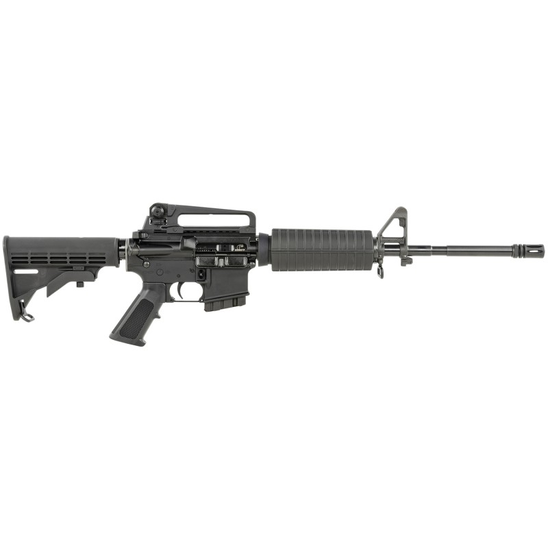 Bushmaster 0010004CA M4 Patrolmans  5.56x45mm NATO Caliber with 16 Barrel 101 Capacity Black Metal Finish Black 6 Position Colla