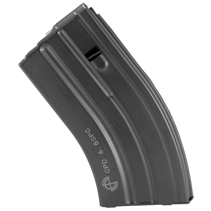 DuraMag 2068041207CPD SS  20rd 22 Nosler6.8 SPC for AR15 Black w Gray Follower Detachable