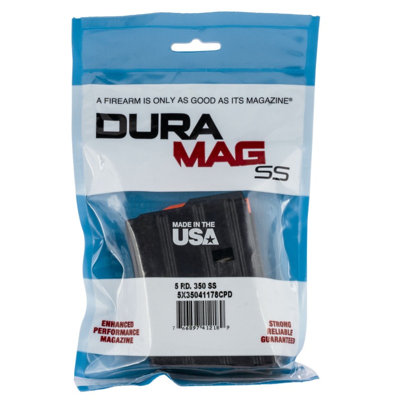 DuraMag 5X35041178CPD SS  5rd 350 Legend for AR15 Black w Black Follower Detachable