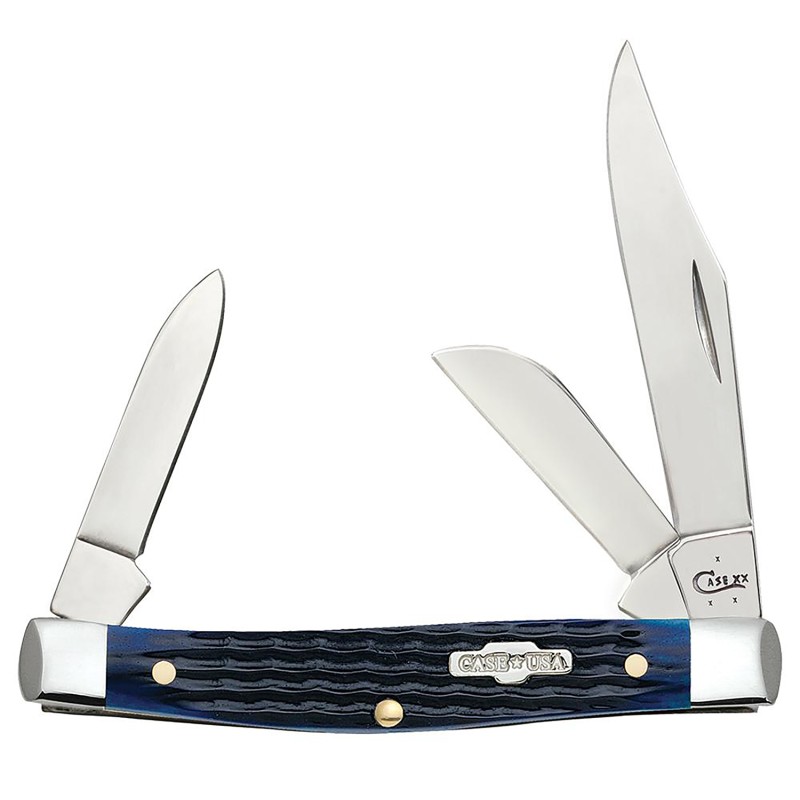 Case 02806 Stockman  Medium 2.421.581.57 Folding ClipSheepsfootPen Plain Mirror Polished TruSharp SS BladeRogers Corn Cob Jigged