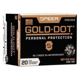 Speer 23913GD Gold Dot Personal Protection 327 Federal Mag 100 gr Hollow Point 20 Per Box 10 Case