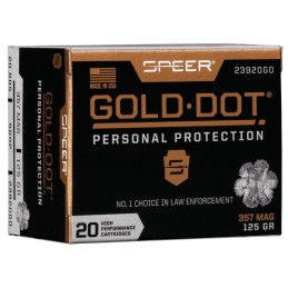 Speer 23920GD Gold Dot Personal Protection 357 Mag 125 gr Hollow Point 20 Per Box 10 Case