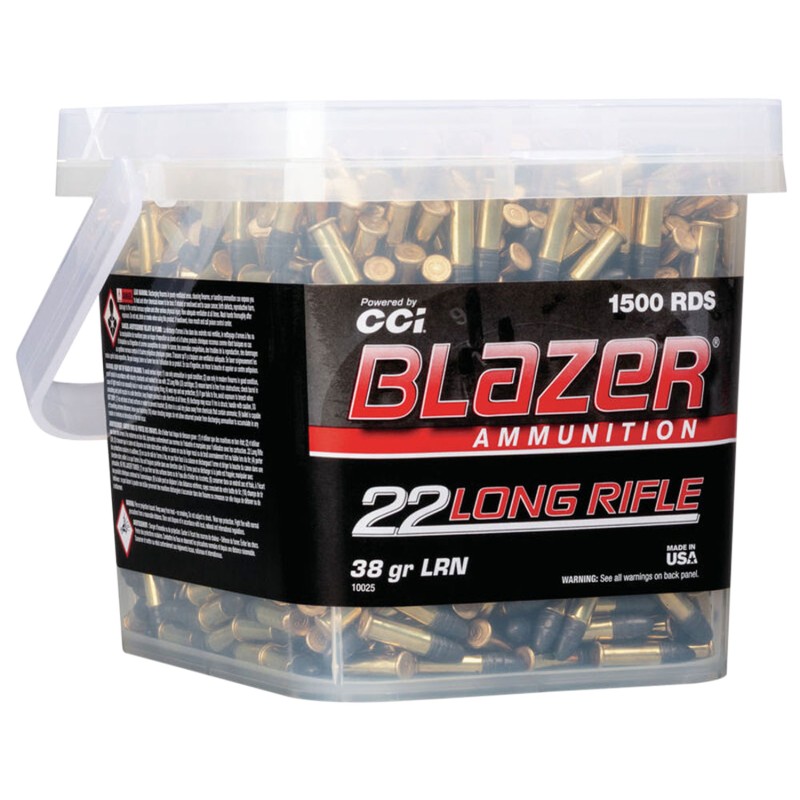 CCI 10025 Blazer Rimfire 22 LR 38 gr Lead Round Nose 1500 Per Box