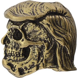 Trump Head/Skull Brass Bead