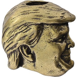 Trump Head/Skull Brass Bead