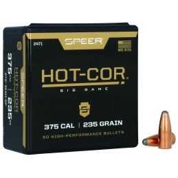 Speer 2471 HotCor  375 Cal .375 235 gr Semi Spitzer Soft Point 50 Per Box 5 Case