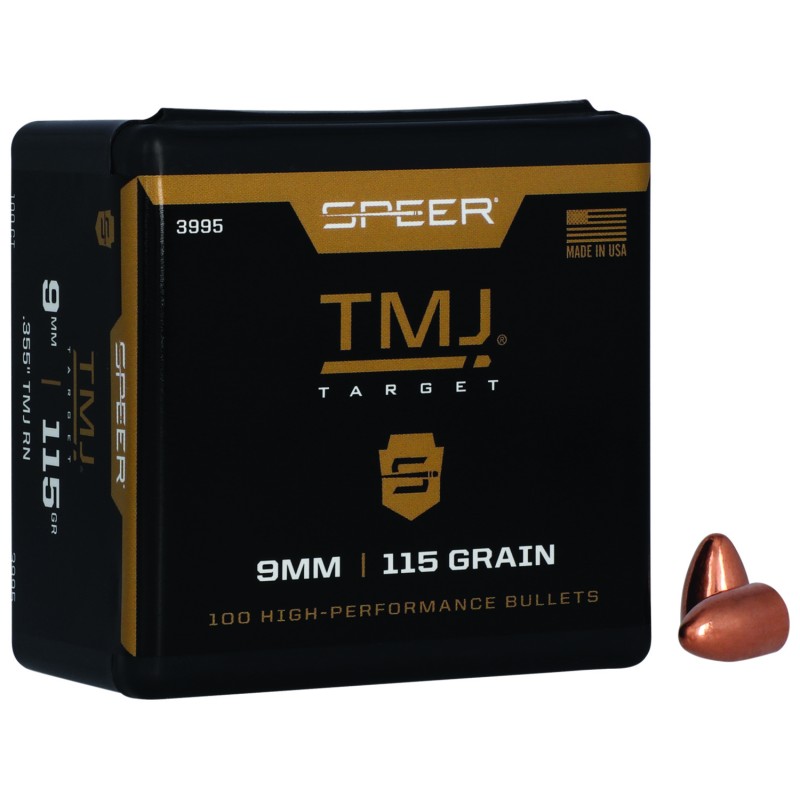 Speer 3995 TMJ  9mm .355 115 gr Total Metal Jacket 100 Per Box 5 Case