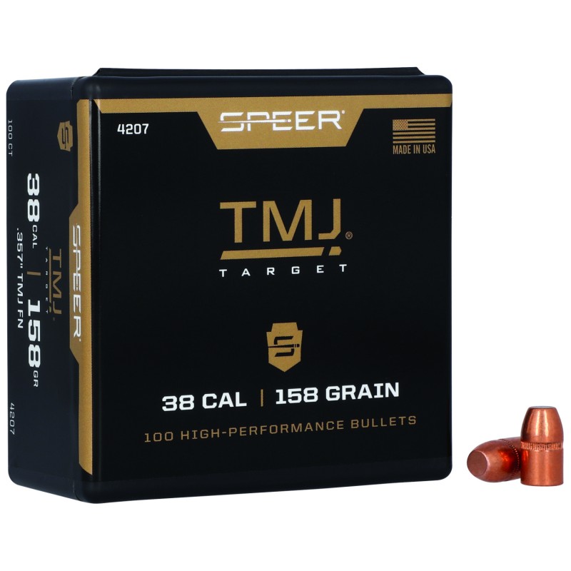 Speer 4207 TMJ  38 Cal .357 158 gr Total Metal Jacket 100 Per Box 5 Case