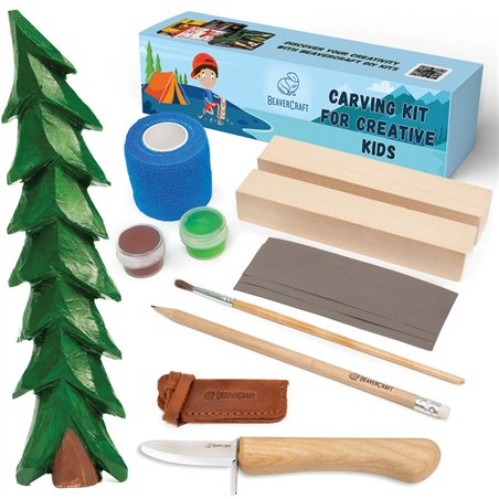 Spruce Tree Carving Kit