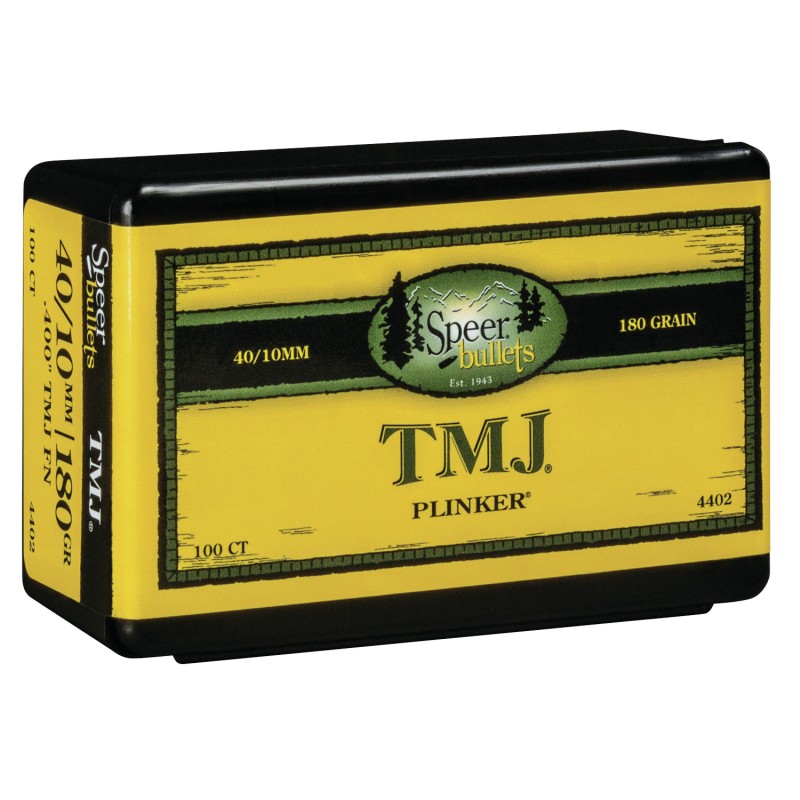 Speer 4402 TMJ  40 Cal .400 180 gr Total Metal Jacket 100 Per Box 5 Case