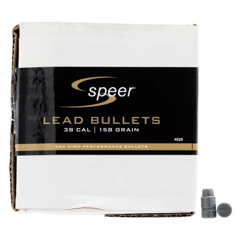 Speer 4628 Handgun  38 Cal .358 158 gr Lead Semi Wad Cutter Hollow Point 500 Per Box 1 Case