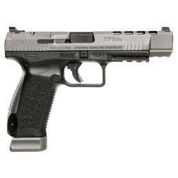 Canik HG3774GN TP9SFx  9mm Luger 201 5.20 Black Nitride Match Grade Barrel Tungsten Gray Cerakote Optic ReadySerrated wPorts Ste