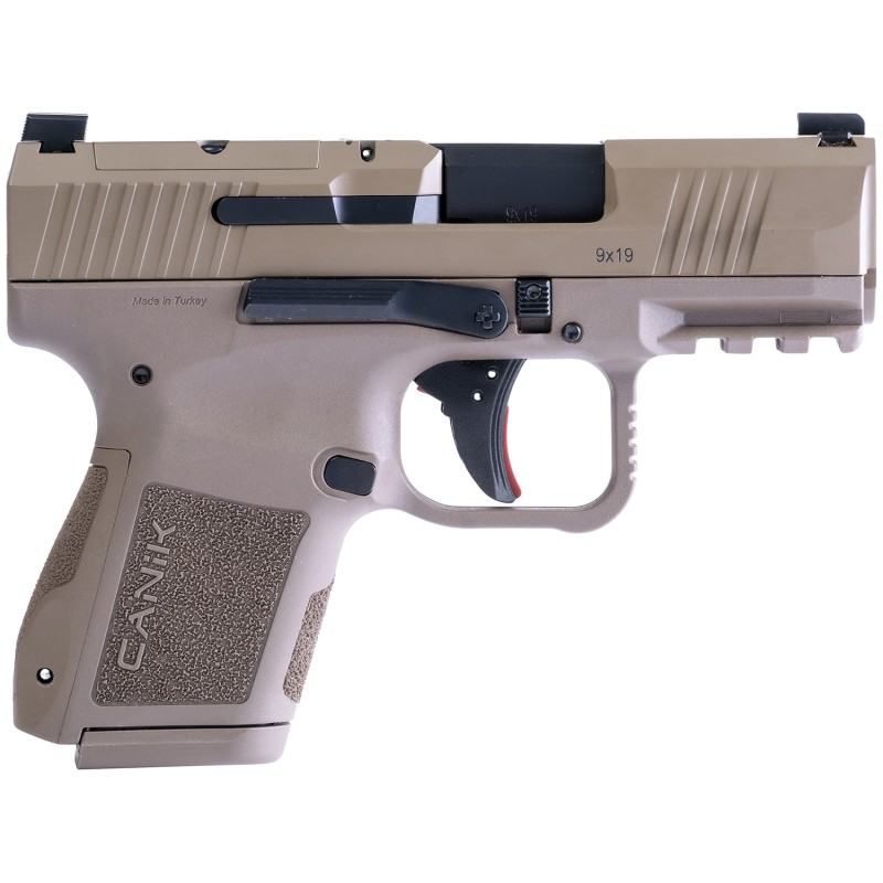 Canik HG7620DN MC9  9mm Luger 121151 3.18 Black Steel Barrel Flat Dark Earth Cerakote Optic ReadySerrated Slide FDE Polymer Fram