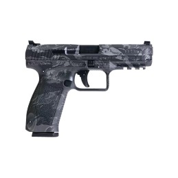 Canik HG4865TDGN TP9SF  9mm Luger 181 4.46 Black Nitride Match Grade Barrel Tiger Dark Gray Serrated Steel Slide  Polymer Frame 