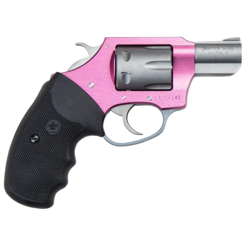 Charter Arms 52230 Pathfinder Lite Pink Lady Small 22 LR 8 Shot 2 Matte Stainless Steel Barrel  Cylinder Pink Aluminum Frame wBl