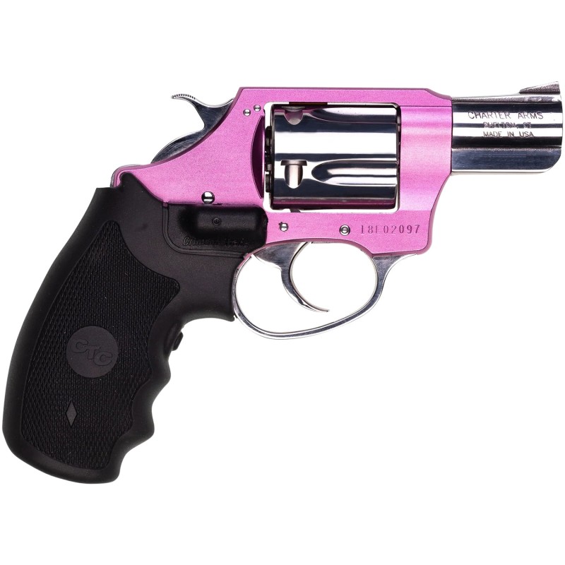 Charter Arms 53832 Undercover Lite Chic Lady Small 38 Special 5 Shot 2 High Polished Stainless Steel Barrel  Cylinder Pink Alumi