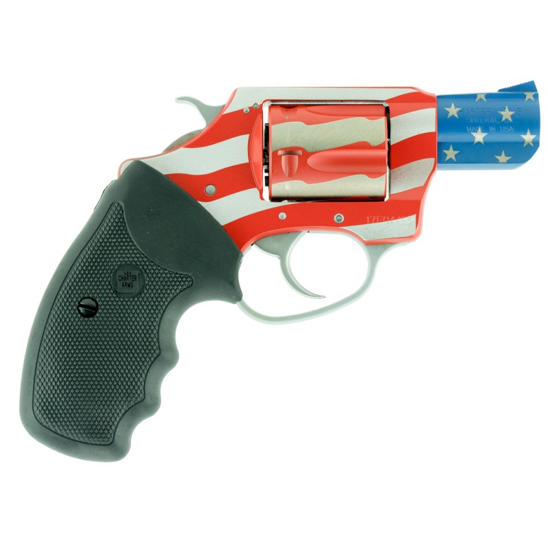 Charter Arms 23872 Undercover The Old Glory Small 38 Special 5 Shot 2 American Flag Stainless Steel Barrel  Cylinder American Fl