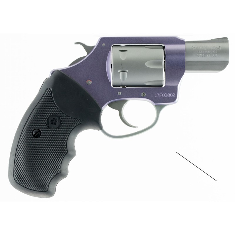 Charter Arms 52340 Pathfinder Lavender Lady Small 22 WMR 8 Shot 2 Stainless Steel Barrel  Cylinder Lavender Aluminum Frame wBlac