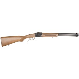 Chiappa Firearms 500190 Double Badger  22 LR 20 Gauge 19 Blued Beechwood Folding Checkered Stock