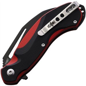 BAMF Linerlock Black/Red G10