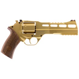 Chiappa Firearms 340225 Rhino 60DS  Medium Frame 357 Mag 6 Shot 6 Gold Plated PVD Steel Vent Rib Barrel  Cylinder Gold Plated PV