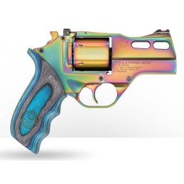 Chiappa Firearms 340319 Rhino 30DS Nebula 357 Mag 6 Shot 3 Rainbow PVD Steel Vent Rib Barrel  Cylinder Rainbow PVD Aluminum Fram